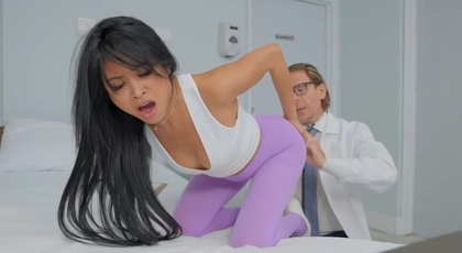 Exotic Morena fucking hard with the doctor in the anal review