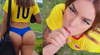 Beautiful Latina big-ass soccer player likes and enjoys porn