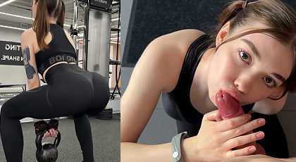 Me follo a mi entrenador personal en el Gym. Me come mi gran culo